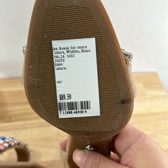 Thalia Sodi Linzee Embellished Zip-Up Pumps- Nude- Size 6 M - Picture 6 of 9